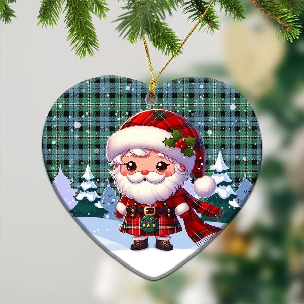 Melville Tartan Christmas Ceramic Ornament - Santa Claus In Kilt Style Online now - Image 5